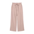 thumbnail image 6 of Delayuji Womens Linen Pant Loose Stretch Pleated High Waisted Straight Leg Pants Relaxed Fit Casual Pant Daily Wear, 6 of 6