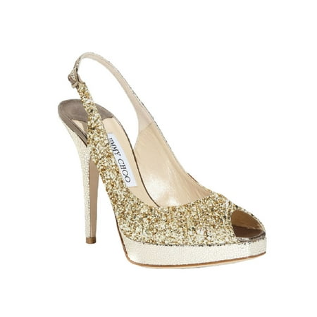 Jimmy Choo Nova Glitter Slingback Pumps (9 5)