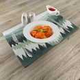 thumbnail image 2 of Ambesonne Green Place Mats Set of 4, Boho Nature Woodland Valley, Standard Size, Grey Teal Cadet Blue, 2 of 5