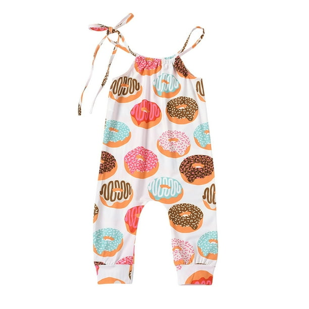 Body De Bebé Canastilla Onesies Para Niños Pequeños Niños Sin Mangas Estampado Floral Mono De Una Pieza Con Correa Mono Multicolor Odeerbi LM103-3993