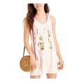 thumbnail image 2 of MIKEN SWIM Women's Yellow Tie Dye Lace-Up Back Metallic Scoop Neck Swimsuit Cover Up M, 2 of 2