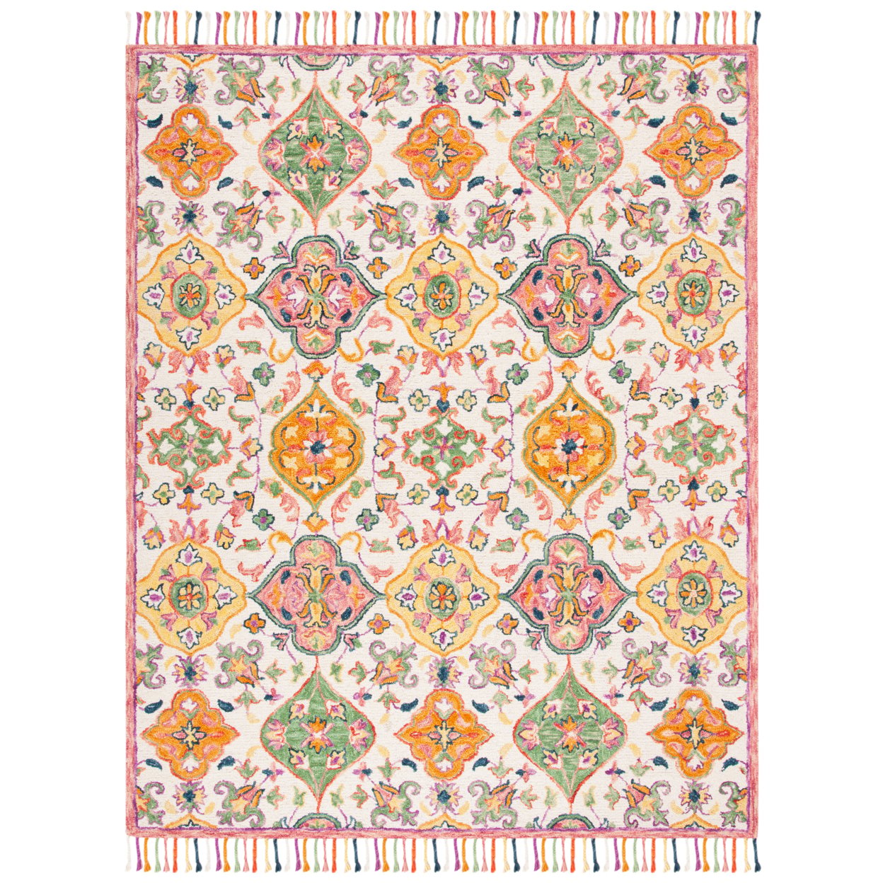 thumbnail image 2 of SAFAVIEH Blossom Ira Floral Wool Runner Rug, Ivory/Multi, 2'3" x 6', 2 of 7