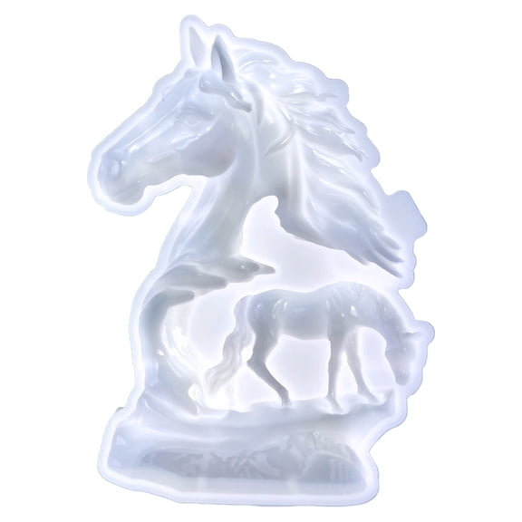 3D Horse Statue Casting Mold Resin Mold Hollow Horses Sculpture Mold Ornament