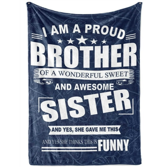 LHSHID Gifts for Brother Adult from Sister Blankets Gift for Brothers for Birthday Christmas Awesome Sister Fleece Blankets 30x40in