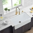 thumbnail image 3 of Clearance! 30 inch ceramic Farmhouse Apron-Front Kitchen Sink Single Bowl White, 3 of 8