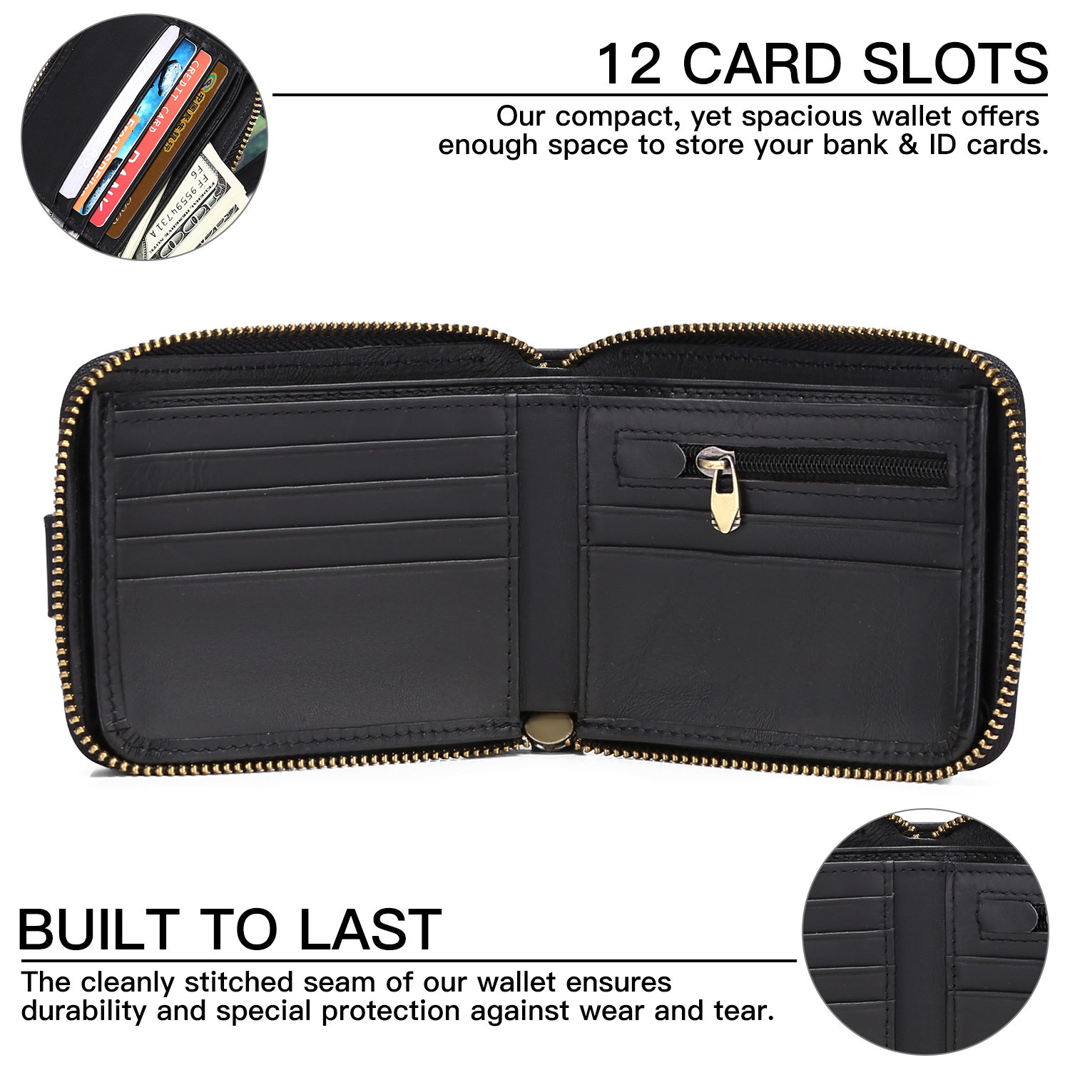 Falan Mule Genuine Leather Bifold Wallet for Men photo 3