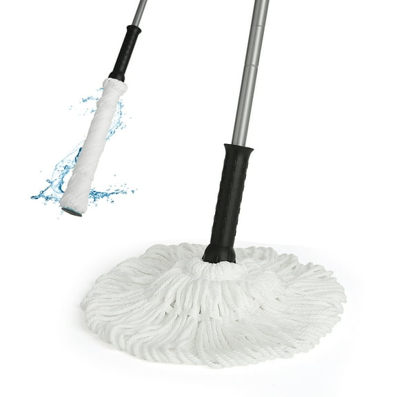 Eyliden Mop for Floor Cleaning Wet Dry Mopping Easy to Use with Extra 2 Washable Replacement Mop Heads Reusable Dust Mops Perfect Cleaner for Hardwood, Tile, Laminate,Kitchen