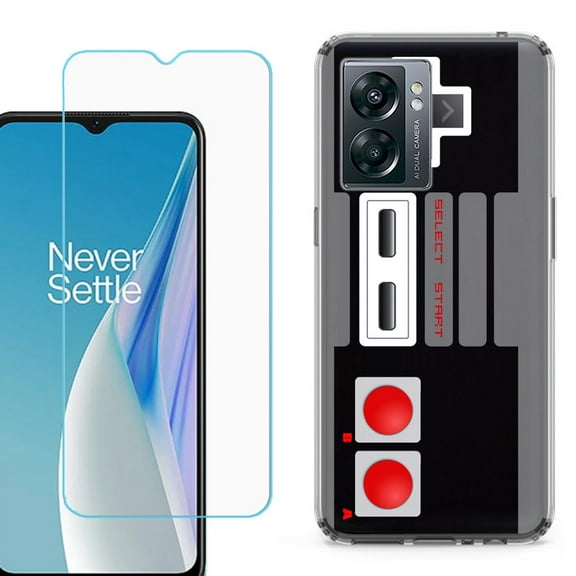 Shockproof Phone Case for OnePlus Nord N300 5G, with Tempered Glass Screen Protector, by OneToughShield ® - Game Controller