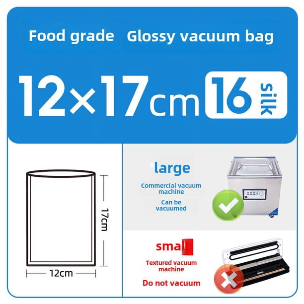 Bolsa de envasado al vacío para alimentos, bolsa de vacío sellada, bolsa de gelatina de piel de burro transparente, máquina de vacío comercial, bolsa de sellado de plástico, impresión
