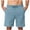 Light Blue, variant on yillto Mens Causal Shorts 5 Inch Summer Loose Elastic Waist Comfy Breathable Athletic Jogger Shorts
