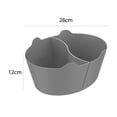 thumbnail image 3 of Revestimiento De Olla De Cocción Lenta Revestimiento para olla de cocción lenta, 2 uds., divisor de olla de silicona antiadherente (gris), 3 of 7