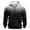 Black, variant on Men's Big and Tall Graphic Pullover Hoodie with Gradient Zipper and Pocket for Casual Wear