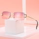 thumbnail image 5 of Gafas de sol cuadradas sin marco para mujer, gafas de sol de moda urbana, gafas pequeñas, 5 of 5