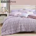 thumbnail image 6 of Amberspace Puff 7-piece Bed in a Bag Comforter Set with Sheets,Pink,Full, 6 of 8