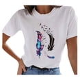 thumbnail image 1 of Pompotops Blouse Décontractée à Manches Courtes pour Femme d'Été Vintage à Motif Imprimé, 1 of 5