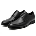 thumbnail image 5 of CMR CHAMARIPA Hidden Heel Shoes Mens - Black Derby Mens Shoes That Add Height 6CM / 2.36 Inches, 5 of 10