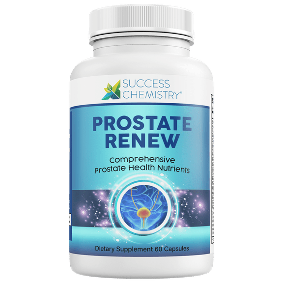 Success Chemistry Prostate Renew with Herbal Blend - General Health & Wellness Support for Men - 60 Count