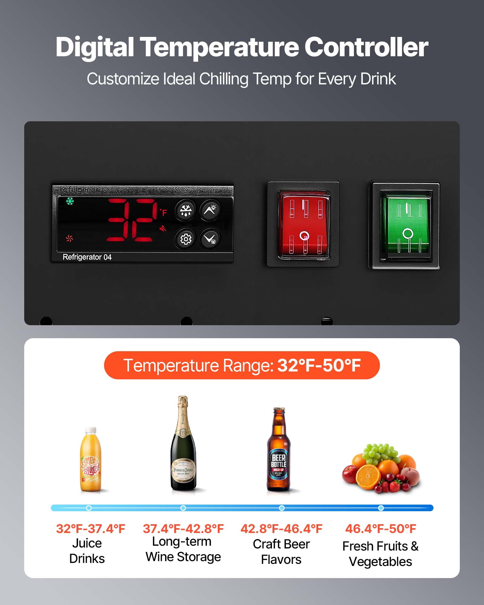 VEVOR Commercial Merchandiser Refrigerator, 29.3 Cu.Ft / 830L Upright Beverage Cooler, 2 Glass Door Display Refrigerator with 8 Adjustable Shelves,Soft LED Light & Casters for Bars Shops Supermarkets
