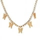 thumbnail image 1 of Collar con colgante de mariposa cubana con temperamento y diamantes de agua y mariposa de estilo hip hop, 1 of 5