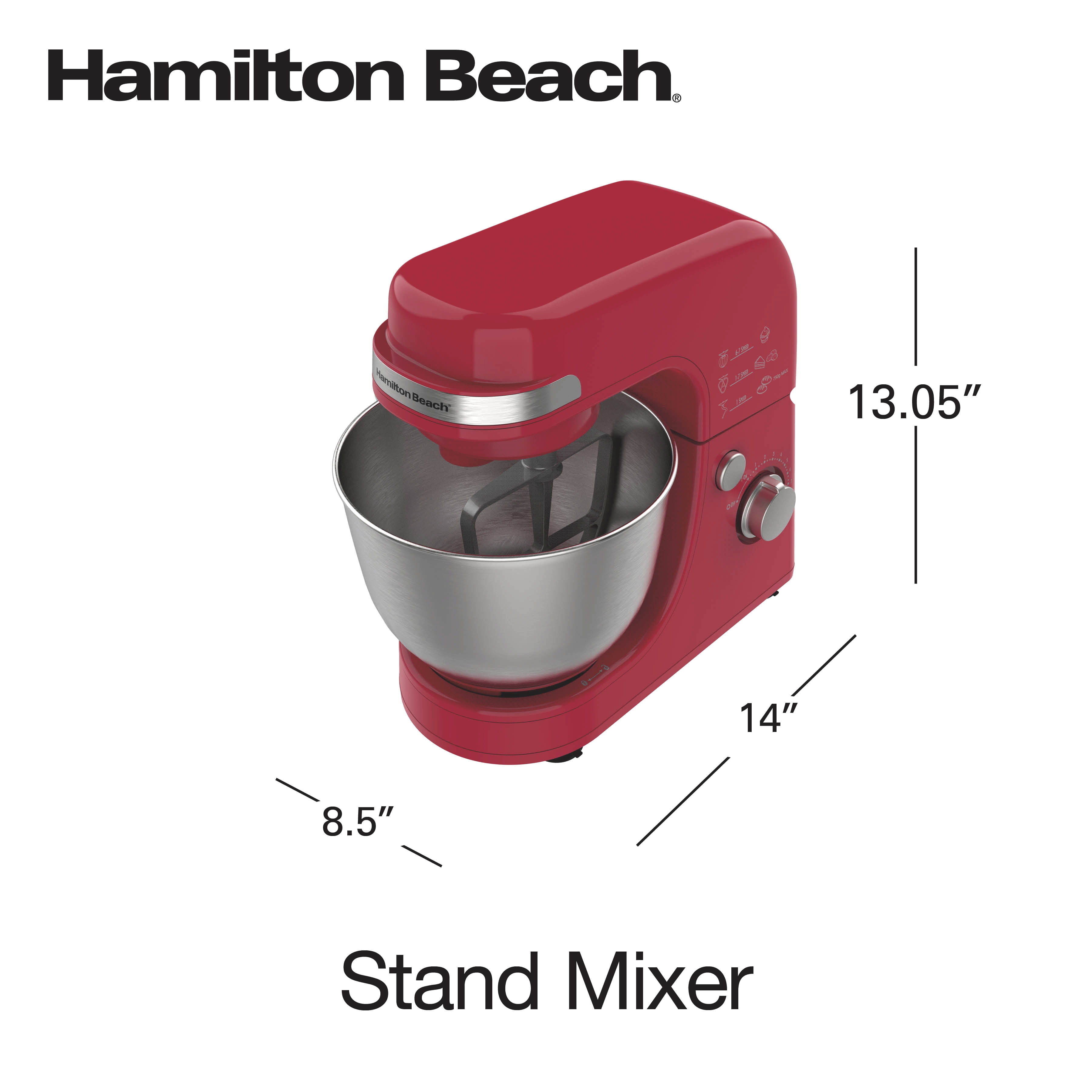 Hamilton Beach 4 Quart Stand Mixer for Kitchen, 7 Speeds