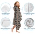 thumbnail image 7 of Gray Buffalo Geometric Pattern Hooded Bath Towel，60"x35" for Ages 3 To 12 Kids, Quick Dry Lightweight Soft Microfiber Hood Beach Towel Cover Up for Kids, 7 of 7