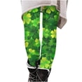 thumbnail image 5 of successthop St Patrick Day Pant for Gifts Green Vacation Leggings Strecth Bottoms Comfortable Workout Trousers S, 5 of 5