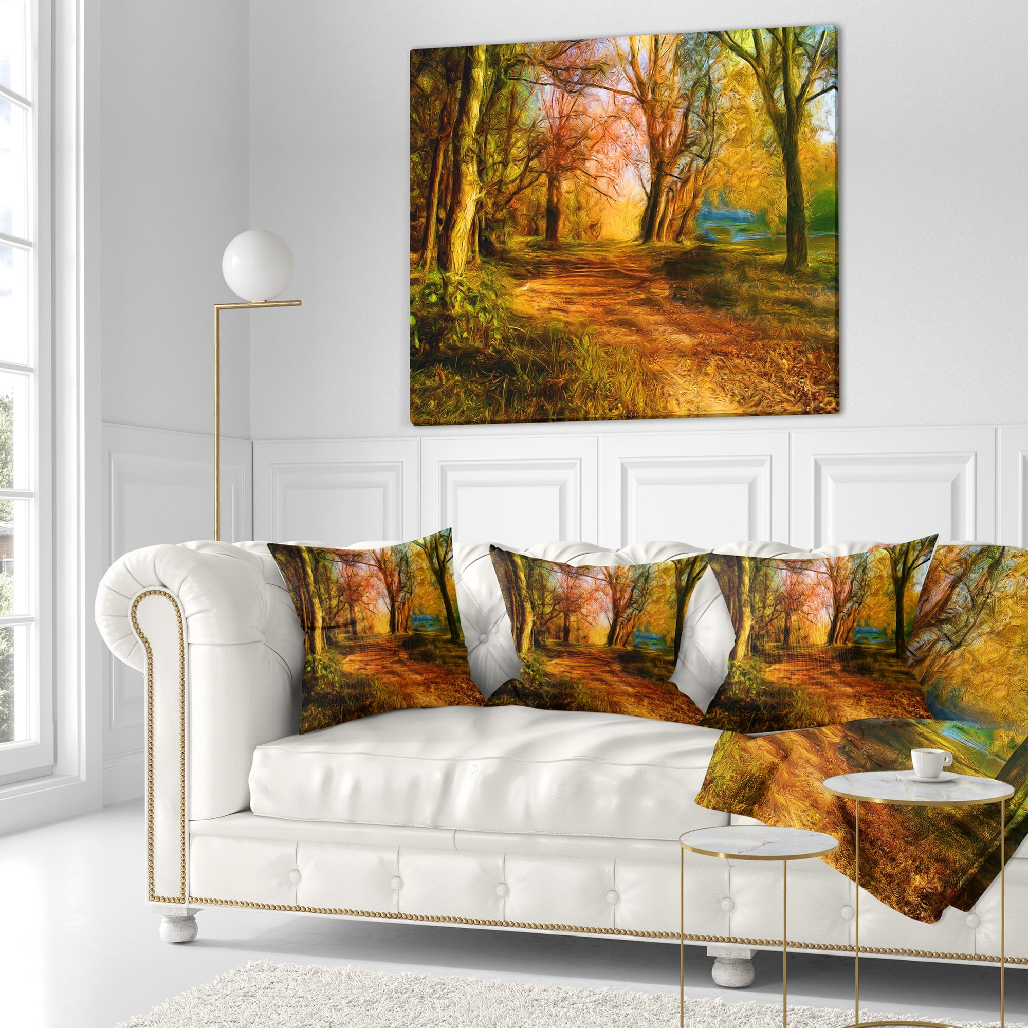 Designart Beauty of Nature - Landscape Printed Throw Pillow - 16x16