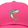 thumbnail image 2 of DALIX Shark with Heart Valentine's Day Hat Womens Embroidered Baseball Cap in Hot Pink, 2 of 6