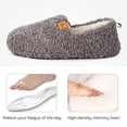 thumbnail image 2 of DualTop Women's Soft Curly Comfy Full Slippers Memory Foam Lightweight House Shoes Cozy Warm Loafer with Polar Fleece Lining, 2 of 7
