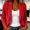 thumbnail image 2 of DYTTDG Women's Open Front Blazer Jacket | Long Sleeve Notch Lapel Loose Casual Workwear Outerwear, Lightweight Blazer, 2 of 7