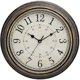 thumbnail image 1 of Vintage Quartz Wall Clock 30cm Silent Noiseless Large Numbers & HD Glass, Vintage Copper, 1 of 5