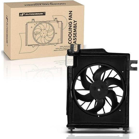 A-Premium Engine Radiator Cooling Fan Assembly Compatible with Kia Seltos 2020 2021 2022, L4 1.6L, Replace# 25380Q5000