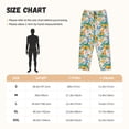 thumbnail image 4 of Disketp Colorful Fruits Print Women's Comfy Pajama Pants Casual Drawstring Palazzo Lounge Wide Leg Pants, 4 of 7