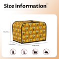thumbnail image 4 of Toaster Covers 2 Slice, funny bees honeycombs yellow Waterproof Bread Machine Cover Fits for Standard 2 Slice Toasters, Home Decor Toaster Protection with Hanging Rope, 4 of 7