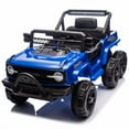 thumbnail image 3 of 12V Kids Ride On 6-Wheel electric truck car W/Parents Control, Six-Wheel Suspension, Power display, Searchlight, LED Lights, Music&Bluetooth, USB, MP3&Microphone Ports, Slow start For Kids 3-5, 3 of 8