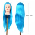 thumbnail image 2 of Cabeza de maniquí con soporte de pinza para trenzado de cabello, cabeza de maniquí de práctica para peluquería, cosmetología, conjunto de peluca de cabello falso, 2 of 10