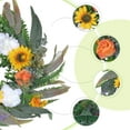 thumbnail image 2 of Unique Bargains Decor Wreath for Front Door Sunflower Peony Eucalyptus Wreaths Orange, 2 of 7