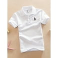 thumbnail image 5 of ENFLASH Girls Boys' Moisture Wicking Performance Sport Polo Short Sleeve Knit Uniform Shirt, 5 of 7