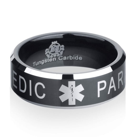 Black Tungsten Paramedic Ring