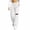 White, variant on Atkumj Womens Sweatpants Fashion Knee Ripped Detail Baggy Elastic Waistband Drawstring Pants Casual Solid Color Wide Leg Pants for Women with Side Pockets S