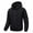 Black, variant on Wutalume Men's Casual Solid Color Embossed Textured Thick Cotton Jacket, Men's Cotton-Padded Warm Hooded Long-Sleeved Coat, Durable and Fashionable for Cold Weather Wear,Black L