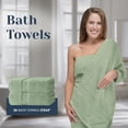 thumbnail image 4 of White Classic Hotel Collection Luxury 8-Piece 100% Turkish Cotton Towel Set, Green, 4 of 8