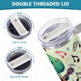thumbnail image 5 of Dinosaur for Music 40 oz Tumbler with Handle Insulated&nbsp;Travel Mug&nbsp;Lid Straw Leak Proof Steel Vacuum Water Bottles Glasses Fits in Car Cup Holder, 5 of 7