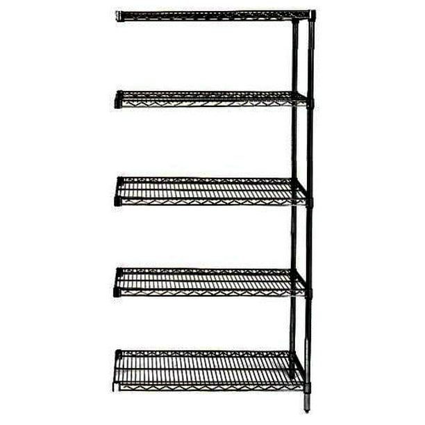 Tier Black Add On Shelving Unit, 30 Wide Wire Shelving Unit
