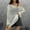 White, variant on Juslio Women Sweaters Pullovers Womens Tops Sweaters Crew Neck Long Sleeve Knit Dark Gray