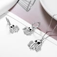 thumbnail image 2 of Halloween Spooky Ghost Jewelry Set,Fasjewly Silver Plated Cute Ghost Halloween Huggie Hoop Earrings/Pendant Necklace Cosplay Party Jewerlry Gifts for Women Men, 2 of 8
