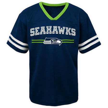 Newborn Football Jersey Shirt - Newborn & Infant College Navy Seattle Seahawks Mesh Jersey T-Shirt