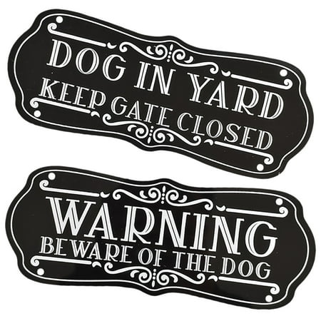 

Metal Signs Accessories Outdoor Emblems Dog Caution Board Hanging Warning Signage Iron Plate