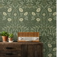 thumbnail image 4 of NextWall Stenciled Floral Peel and Stick Wallpaper (Evergreen), 4 of 18