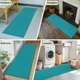 thumbnail image 6 of Teal Area Rugs 2x6 for Kitchen Runner Rug, Farmhouse Solid Turquoise Color Modern Art Non Slip Washable Rug Runner, Low Pile Indoor Floor Carpet Mat Bathroom Rugs for Bedroom, Kids Room, 6 of 9